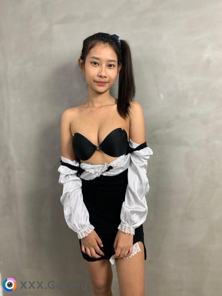 Just maid showing her costume ??