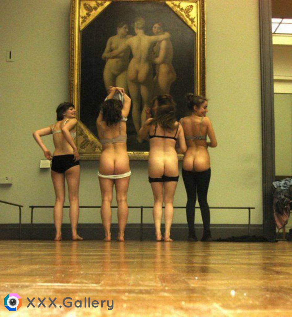 Stripping at the museum!