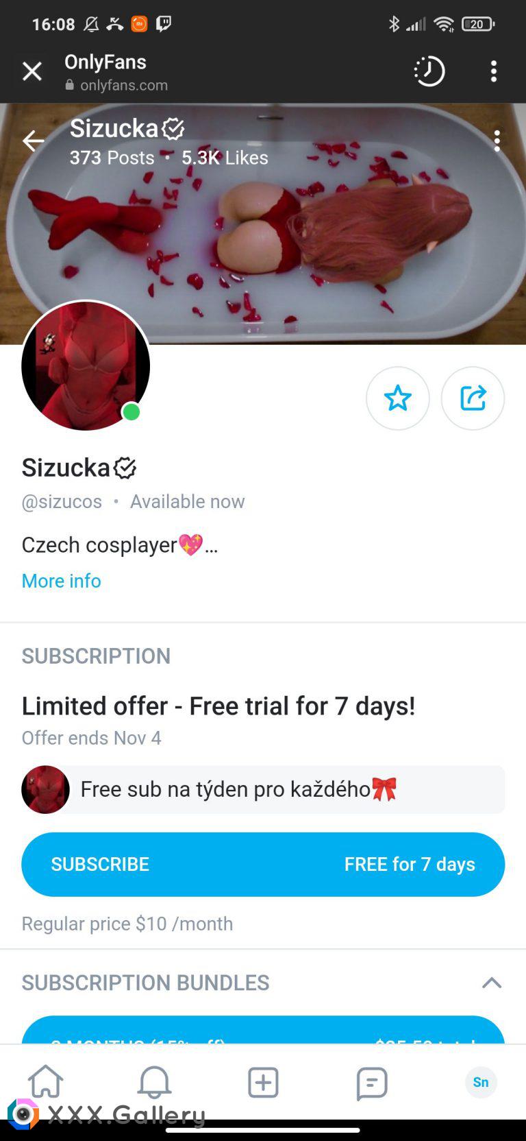 Nemá náhodou někdo účet na OF? Tota holčina má teďka OF na týden zadarmo :* Sizucka_