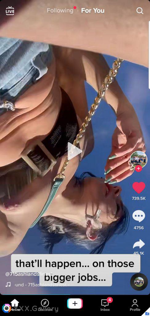 Right after she recovers from falling. Don't think it's the posters video though https://vm.tiktok.com/TTPd2YcY69/