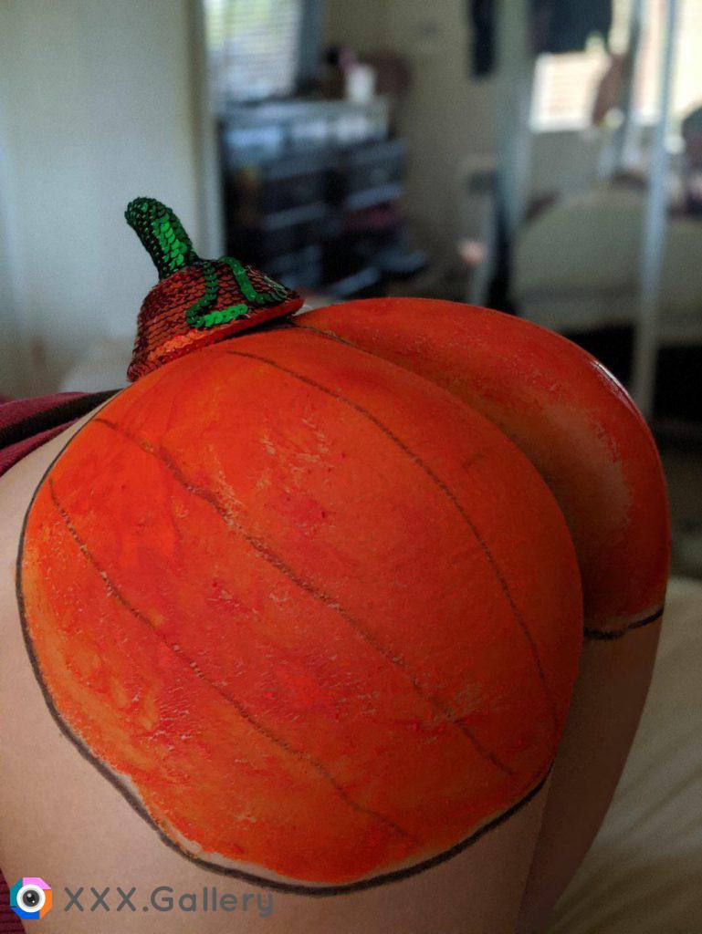 This MILF pumpkin just needs eyes and a mouth??