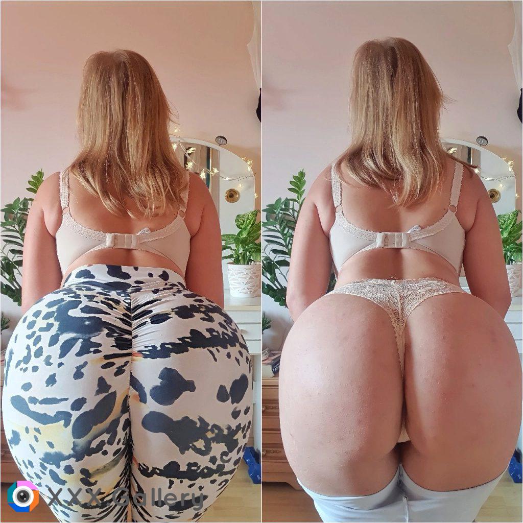 Comparison photo. But I have a big, wide, juicy ass.