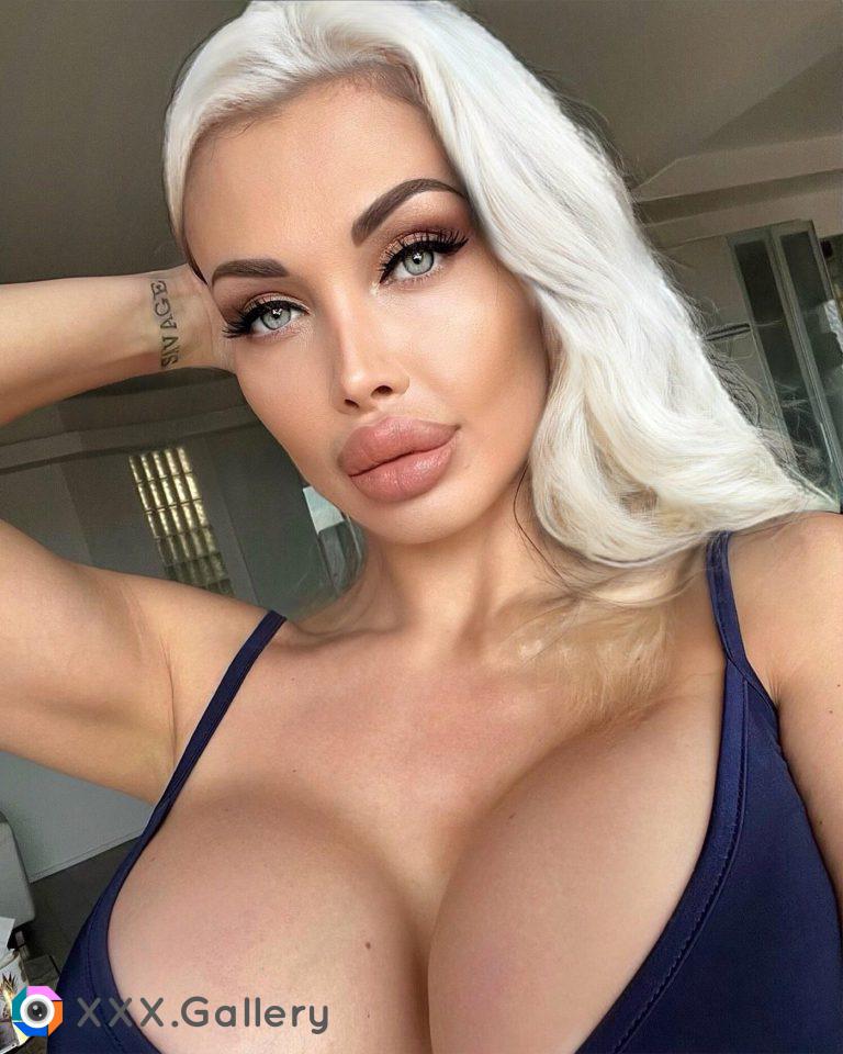 Aletta Ocean as a platinum blonde