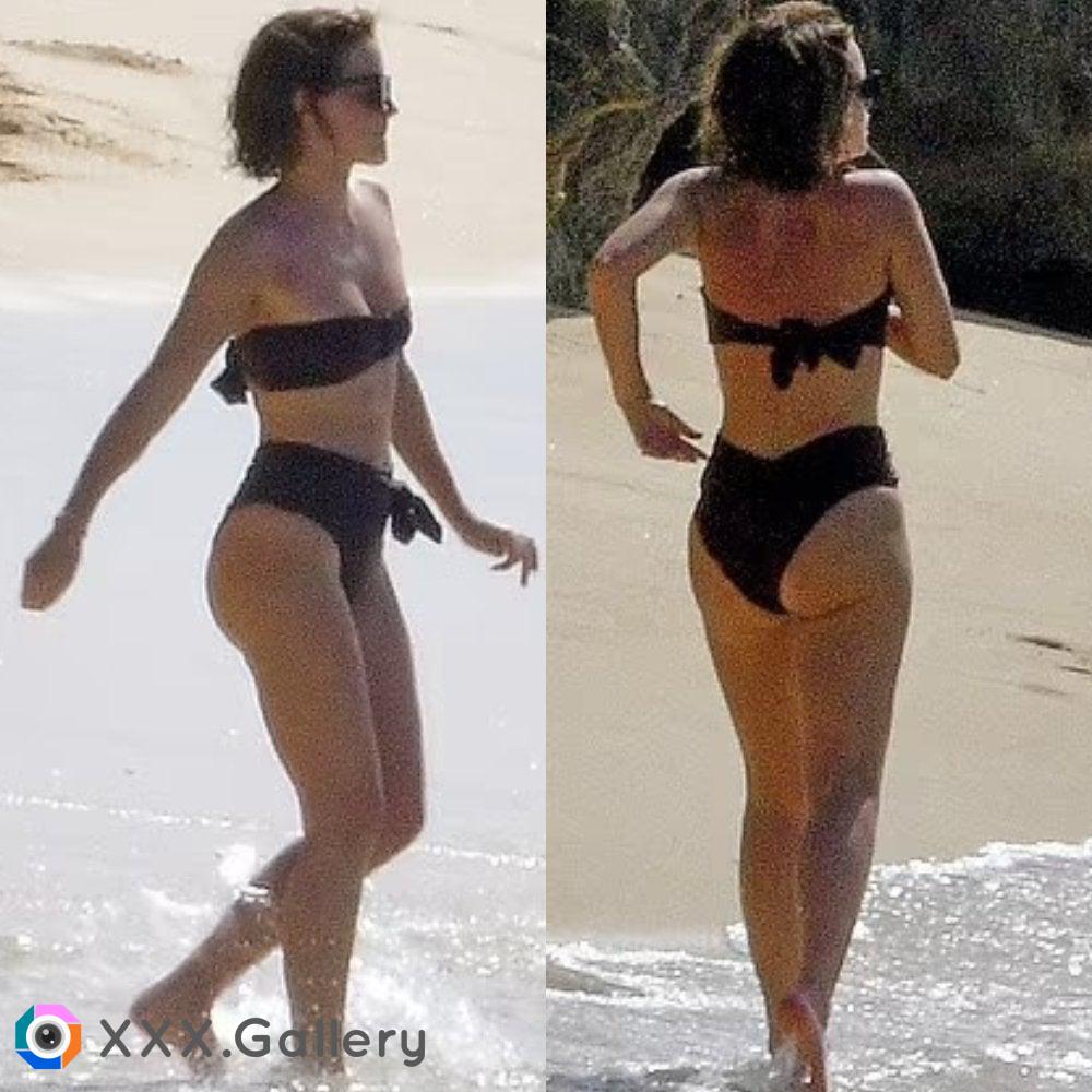 Emma Watson on the beach today