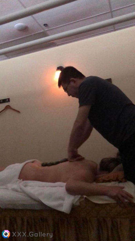 Massage trashy boner