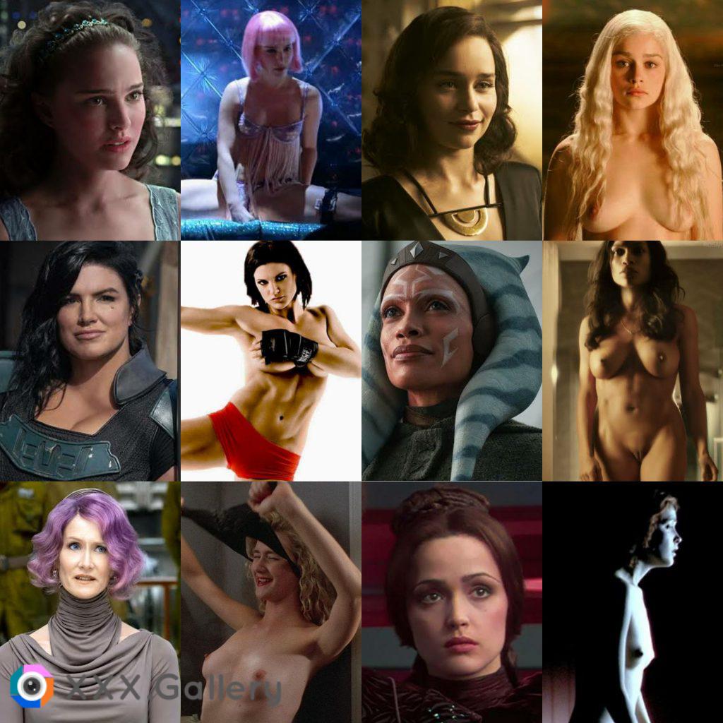 Some fine ladies of the Star Wars Universe - Part 1 (On/Off) [From Left to Right - Natalie Portman, Emilia Clarke, Gina Carano, Rosario Dawson, Laura Dern, Rose Byrne]