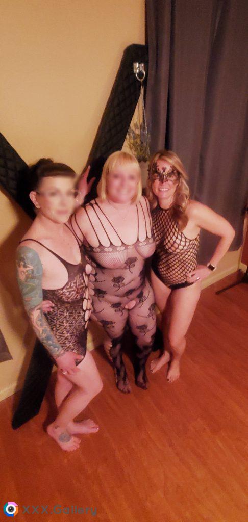 Me and my friends are getting ready to be flogged on the St. Andrews cross. [f]