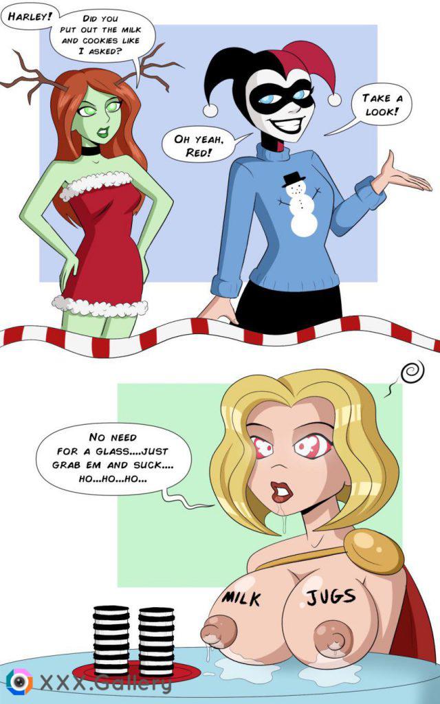 Poison Ivy, Harley Quinn, and Power Girl (PolManning)