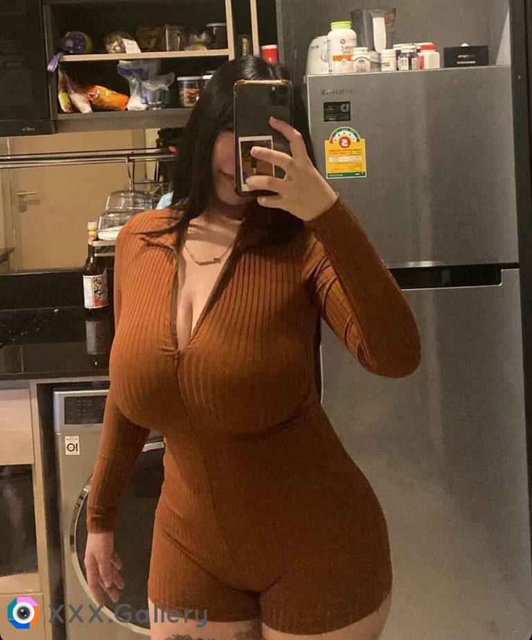 big tits in a jumpsuit