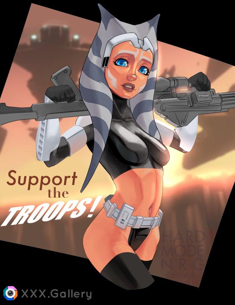 Ahsoka repping the clone troopers (Art by me HardmodeNRG) [Clone Wars]