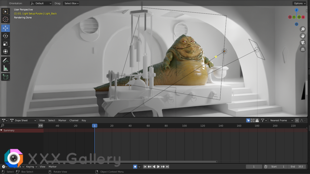 WIP stills from the upcoming steamy scene between Jabba and Slave Leia (Pornunga34)