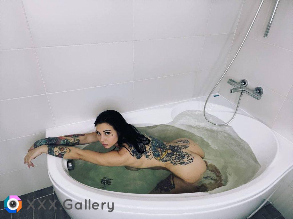 soaking my inked back