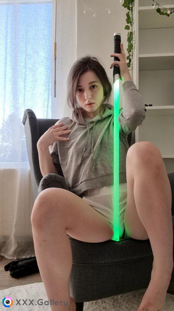 How about I wield your lightsaber too