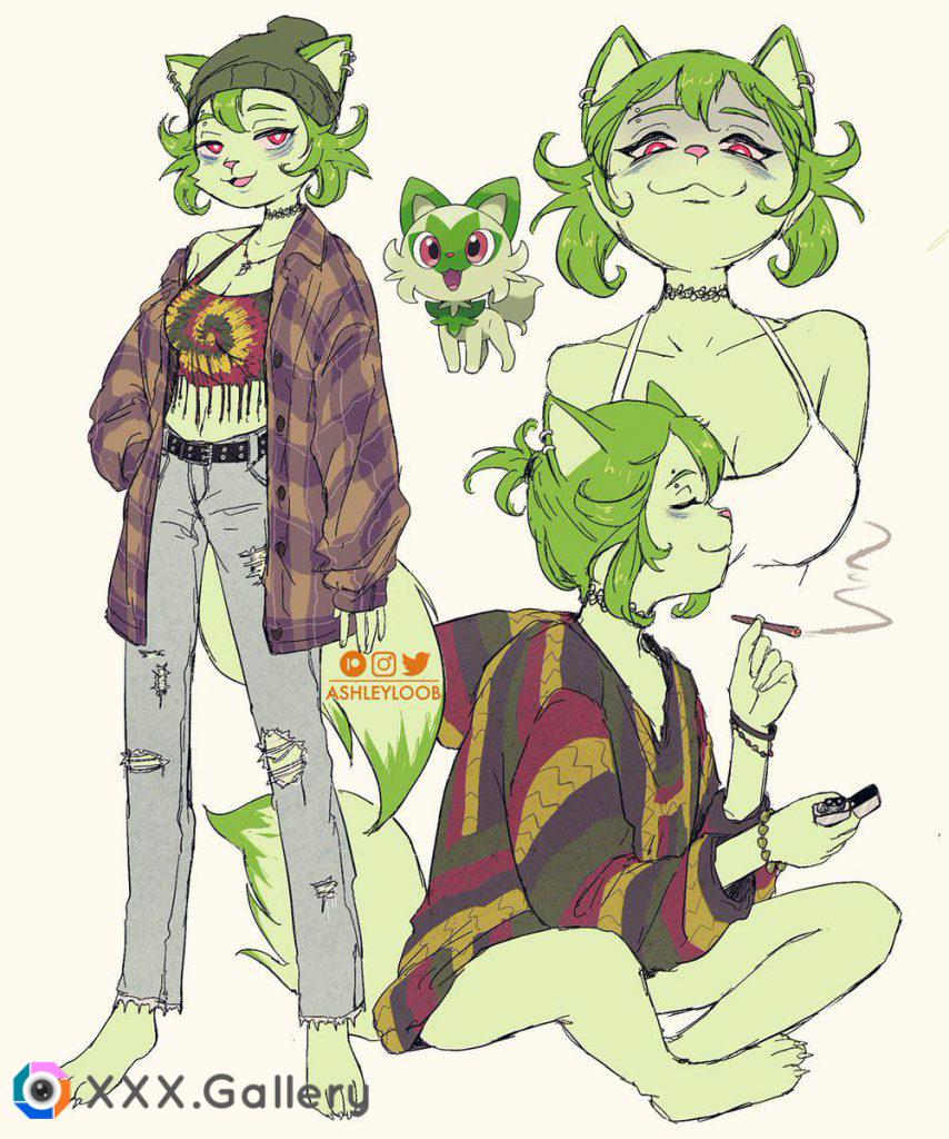 I need a stoner girl like this (also if anyone has any sprigatito stuff please pm me ;)