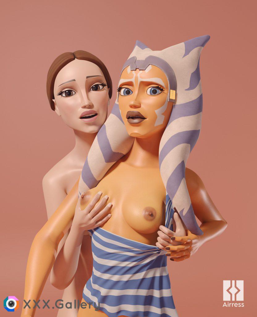 Padme fondling Ahsoka (Airress)