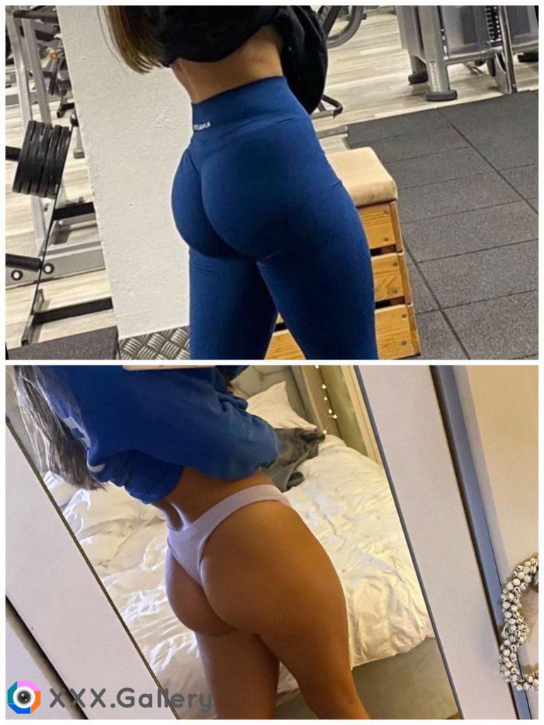 Some people bodybuild…. I bootybuild. Hehe ??? worked hard for these results. In leggings vs out of leggings ?