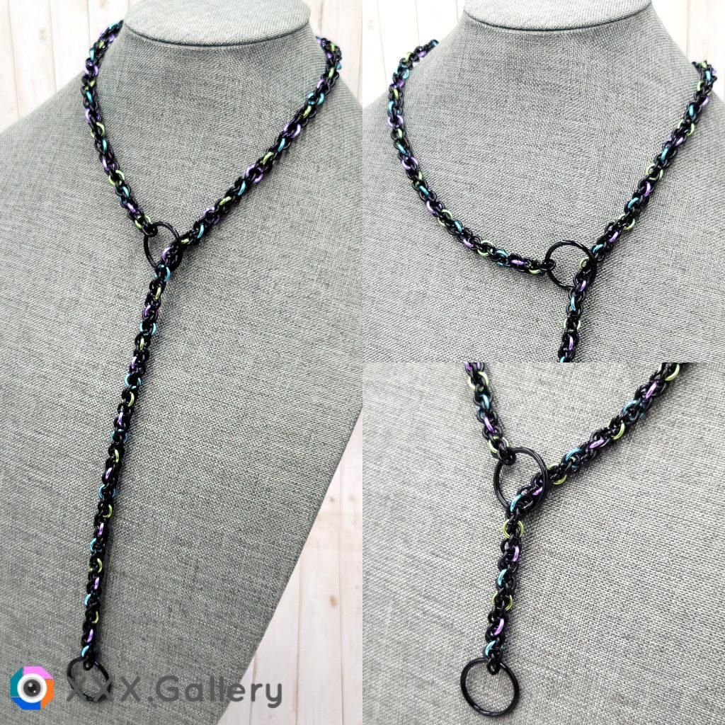 I made this kinky pastel goth choker chain necklace ?