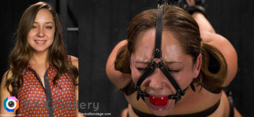 Remy LaCroix before and after being bound and gagged