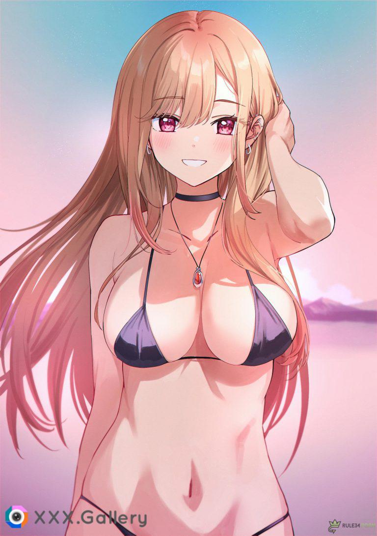 Rule 34 - 1girls absurdres bangs bikini breasts cleavage collar [Sono Bisque Doll Wa Koi Wo Suru]