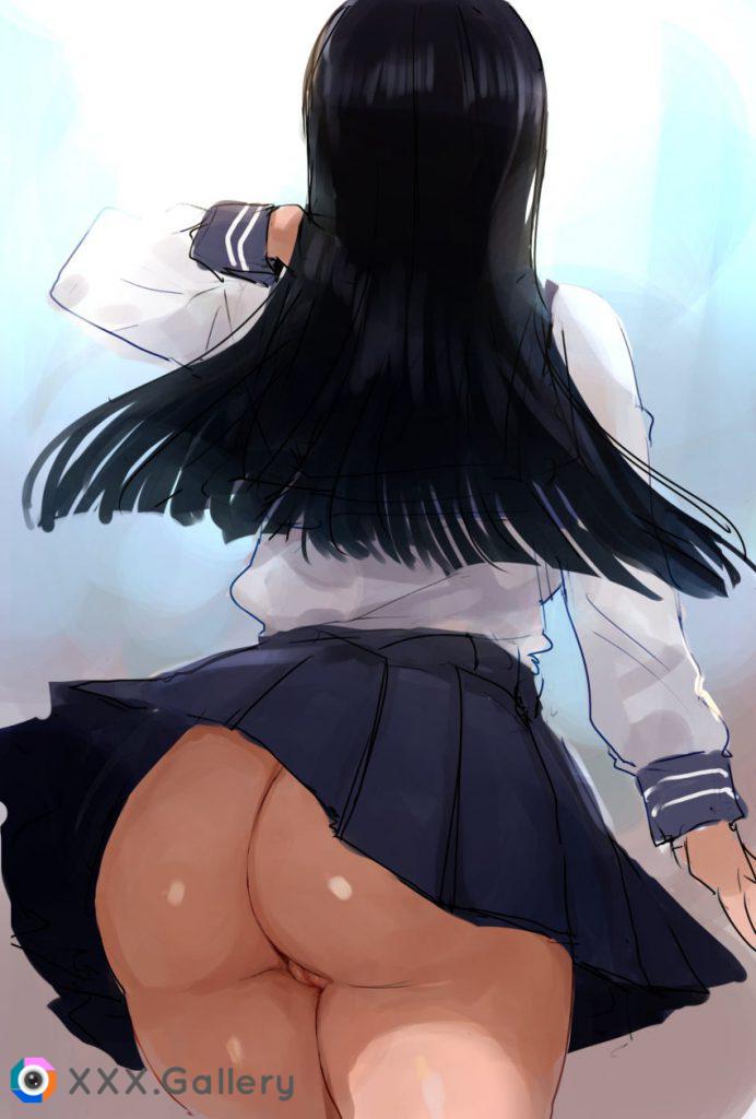 Skirt giving a good peek