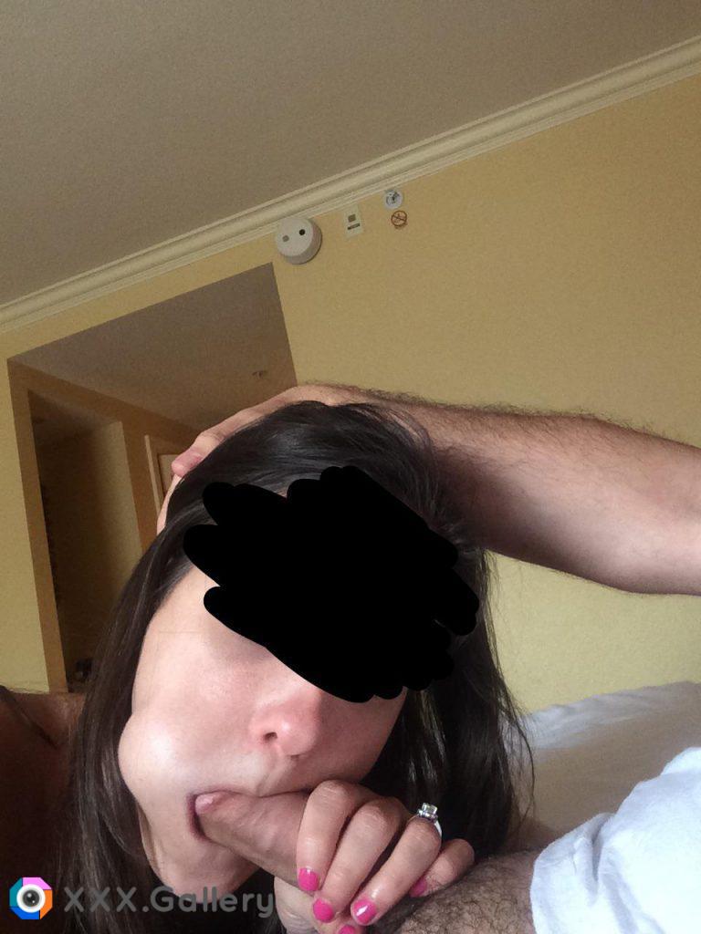 Wife with a Mouth full of cock