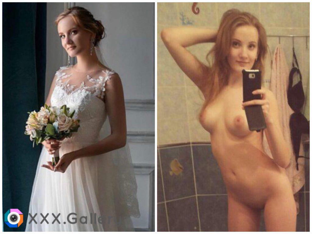 cute bride without clothes