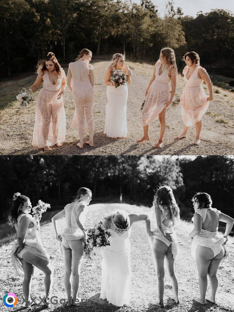 Oops...bridesmaids dresses are see-thru