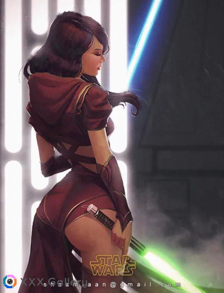 She’d make any man break the Jedi code, even more so her back… (shadzior)