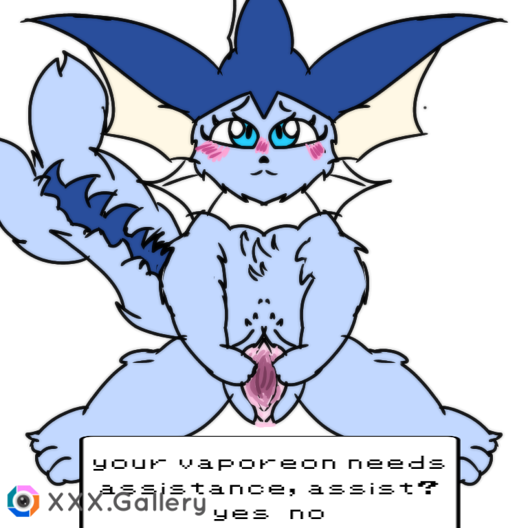 A very fluffy vaporeon needs assistance, proceed?