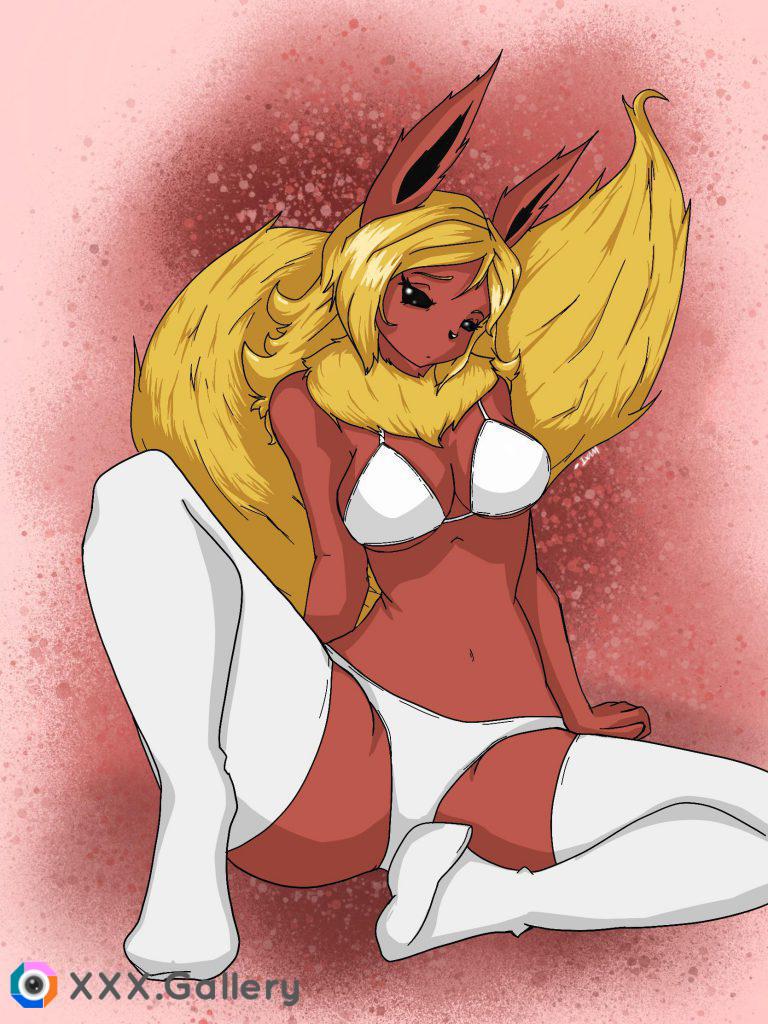 Flareon [F] Pinup 2 by me (Ixamidyne)