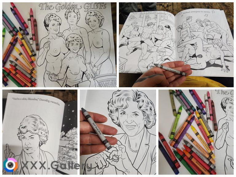 This NSFW Golden Girls Coloring Book I Was Given (Peep those crayon names!)