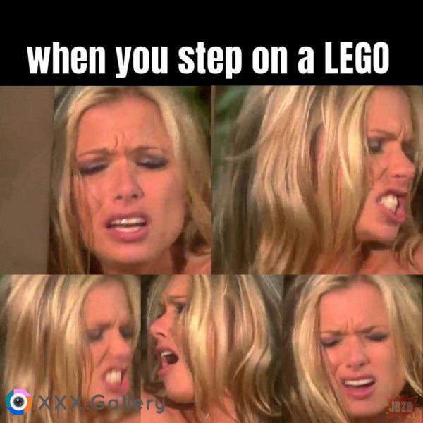 when you step on a LEGO 😬