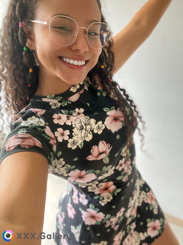 Embracing my feminine side and feeling cute in this flowery number