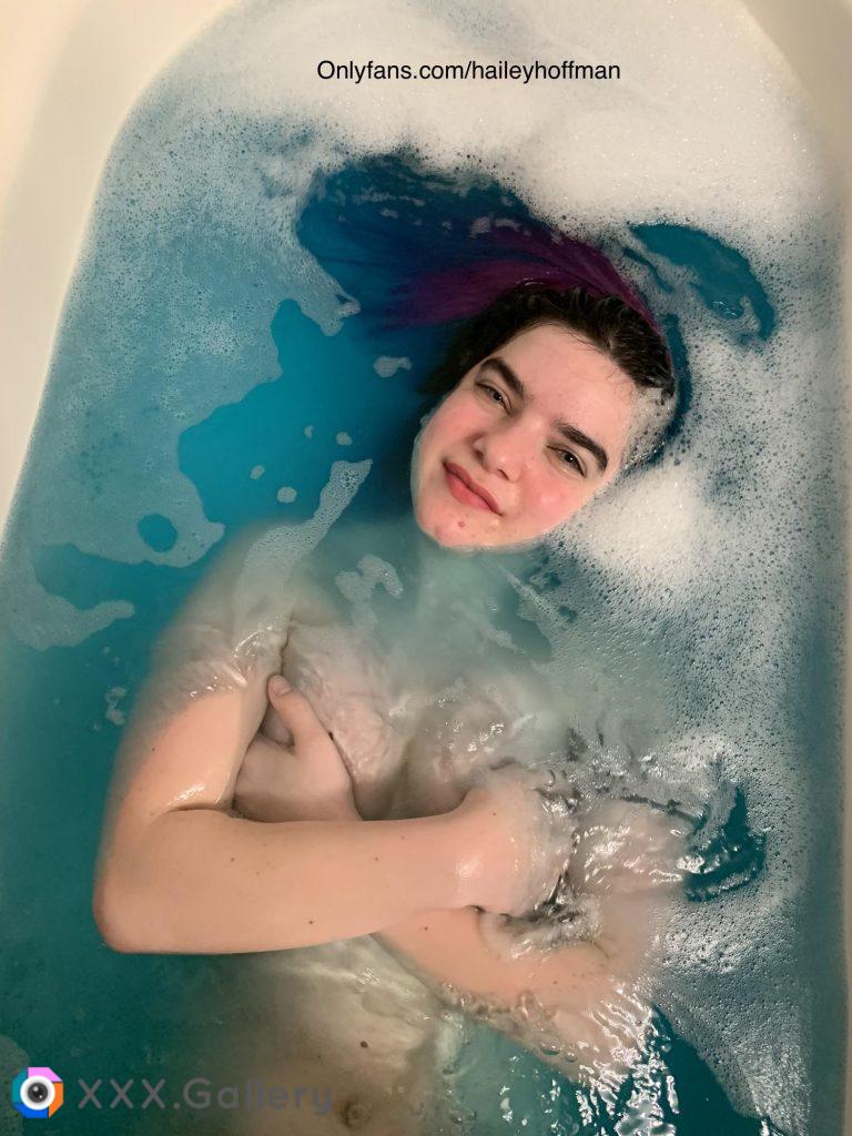 Blue hair makes blue water