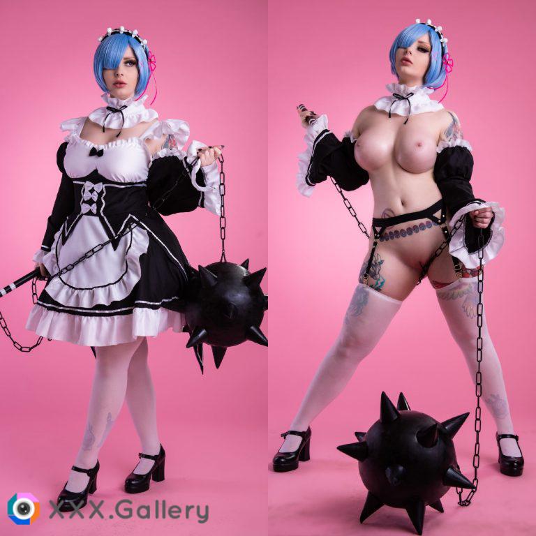 Rem on/off by Jessica Luna Cosplay