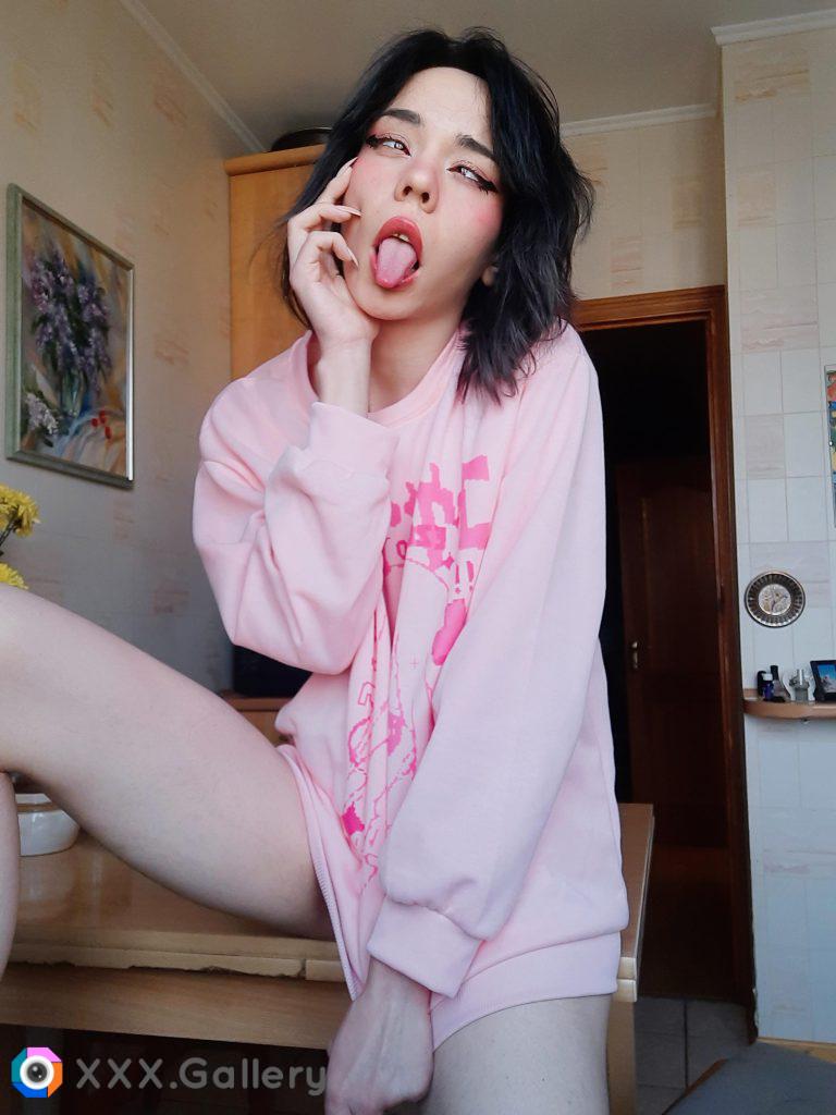 Ahegao with my favorite anime sweater