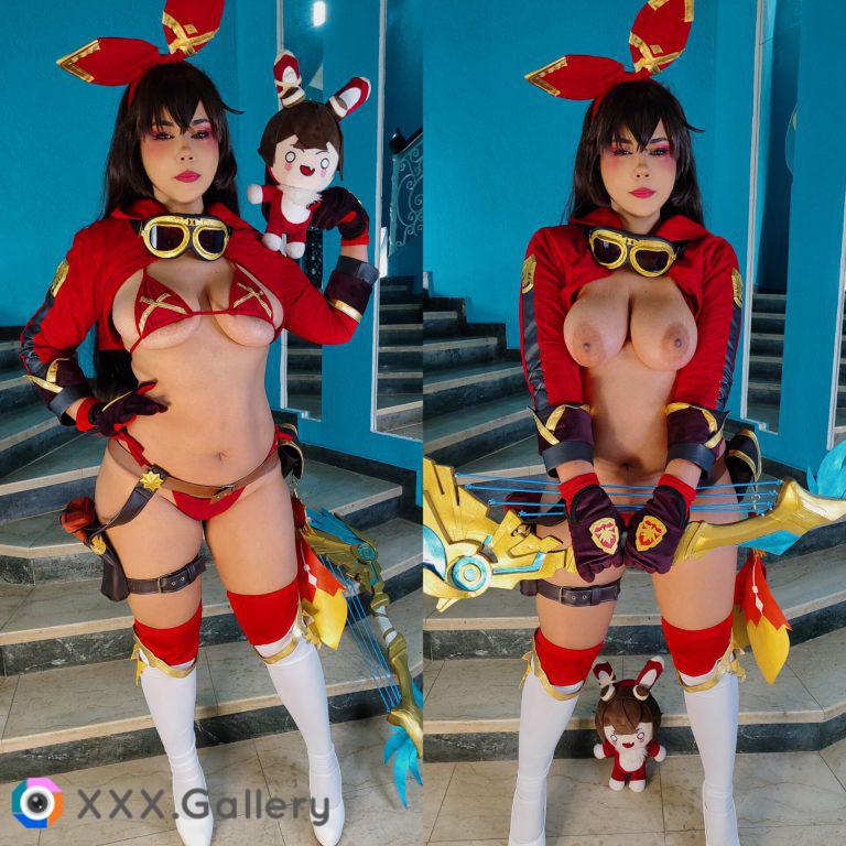 Amber genshin impact by mariigabiicosplay