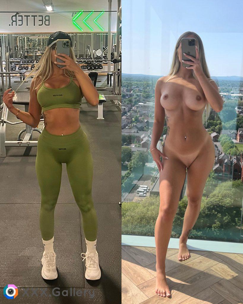 Me at the gym vs. Me naked 💕