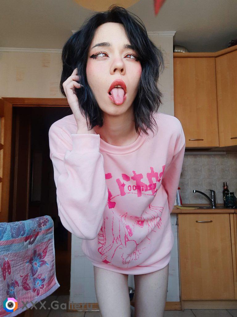 My pink sweater and my pink lips