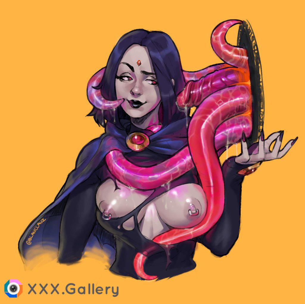 Raven summoning tentacles to please her (blanclauz)