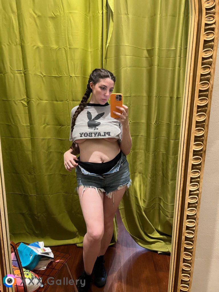 Trying on some vintage clothes and teasing in the changing room