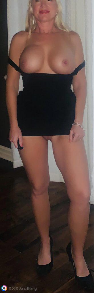 Easy access little black dress!😊(F)