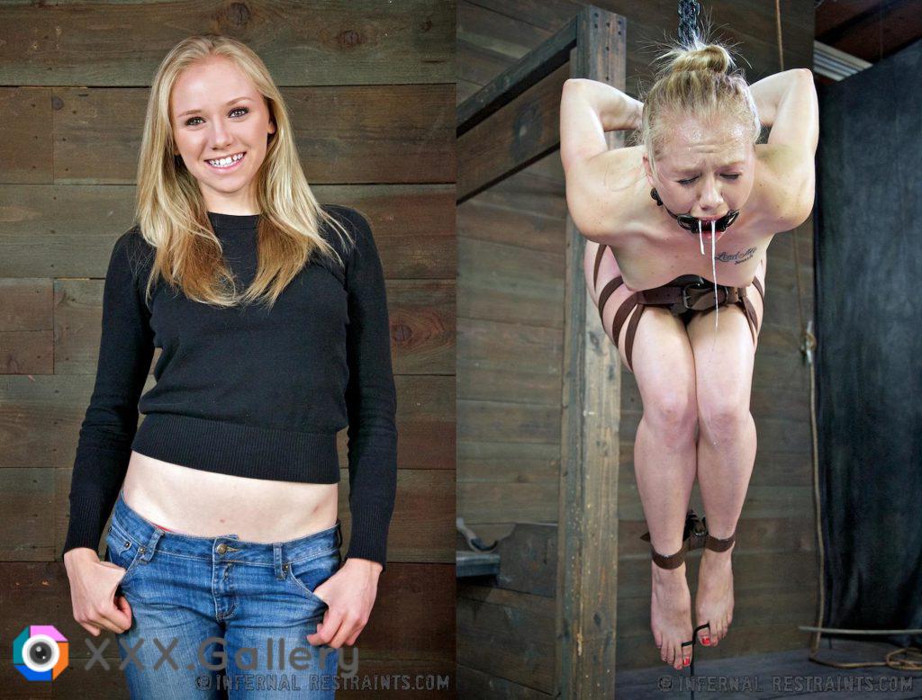 A nice transformation from cute girl next door to bondage whore (Tracey Sweet, Infernal Restraints)