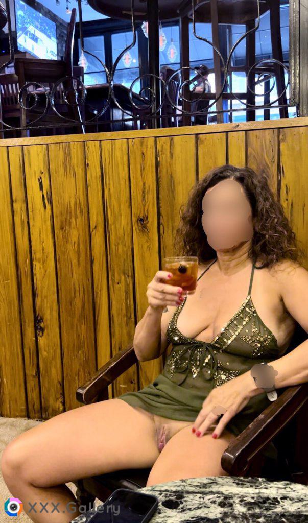 Annie (wife, 54) went full Basic Instinct at the bar last night...