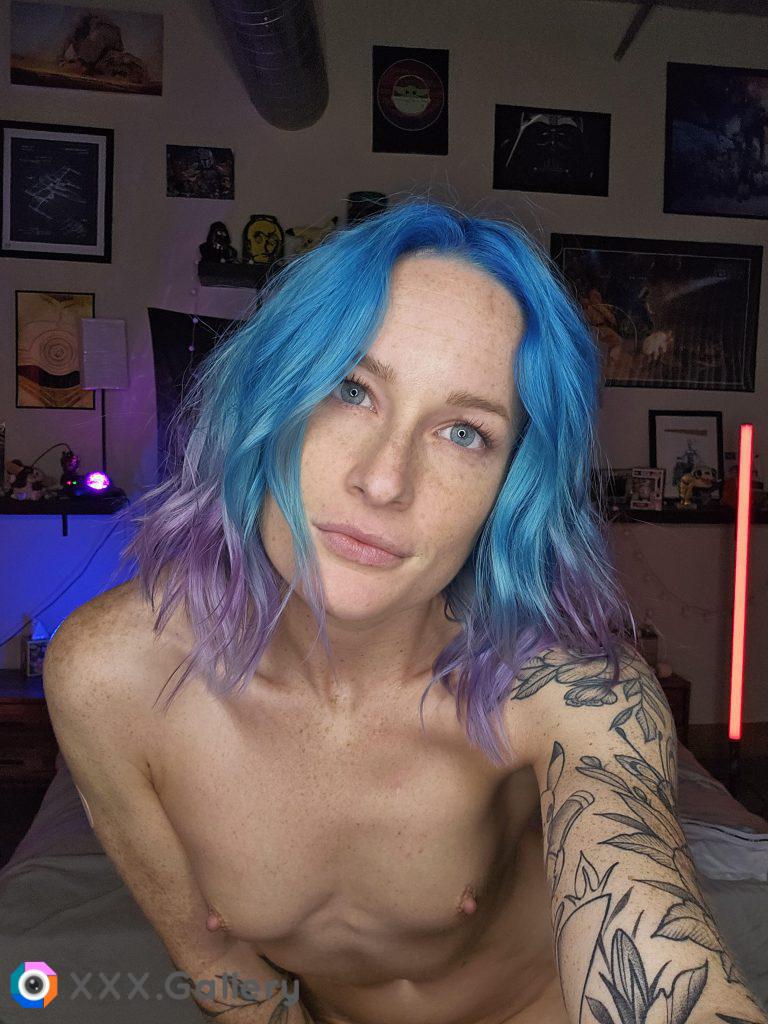 Blue hair or small tits?? I have both 😜