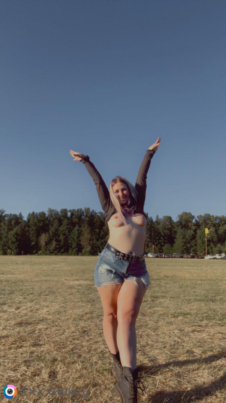 Flashing at the Oregon Country Fair in front of hundreds of people!