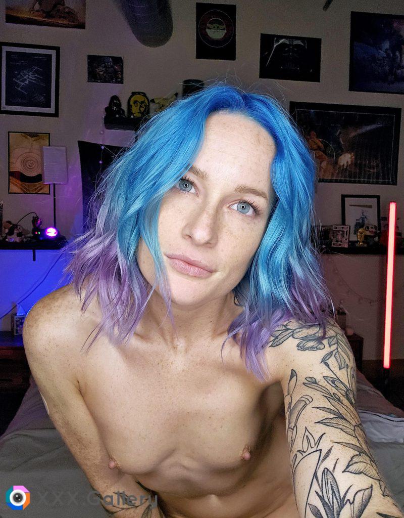 Blue Hair + Small Tits 😉