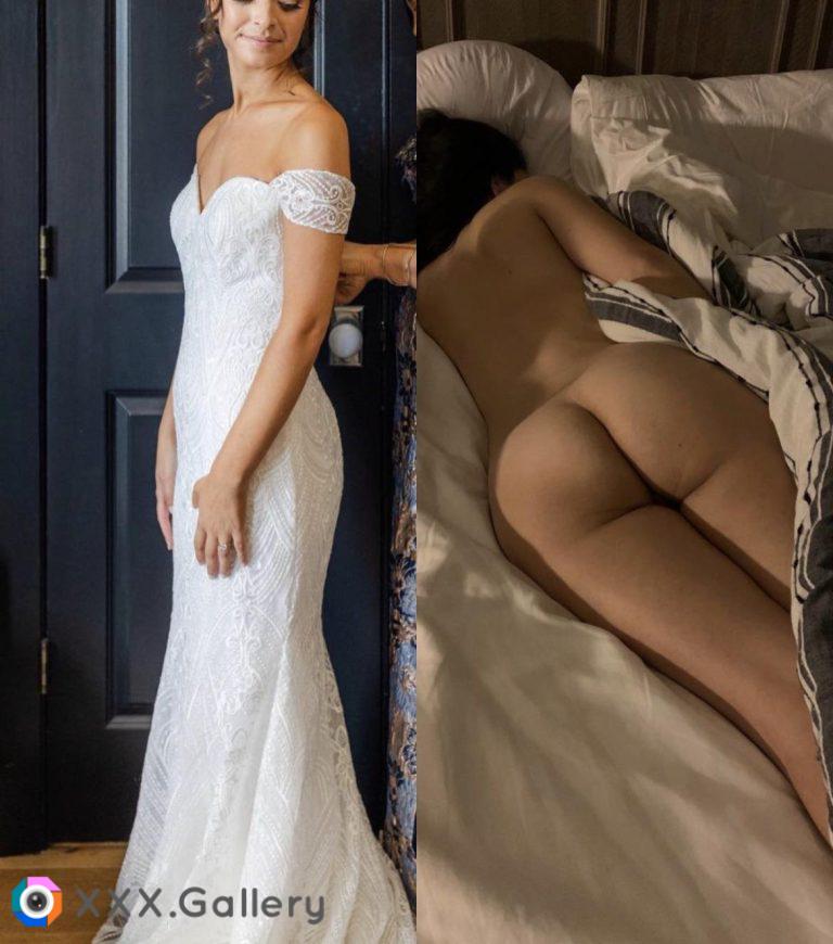 Just married. Before vs after the wedding. Would you cum for my newlywed wife as my wedding gift? Tele is winteriscoming091 👰🏻‍♀️