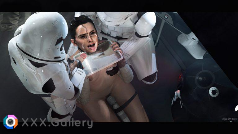 The Stormtroopers teach Rey to Love Cum (Rey) [Nedac1]