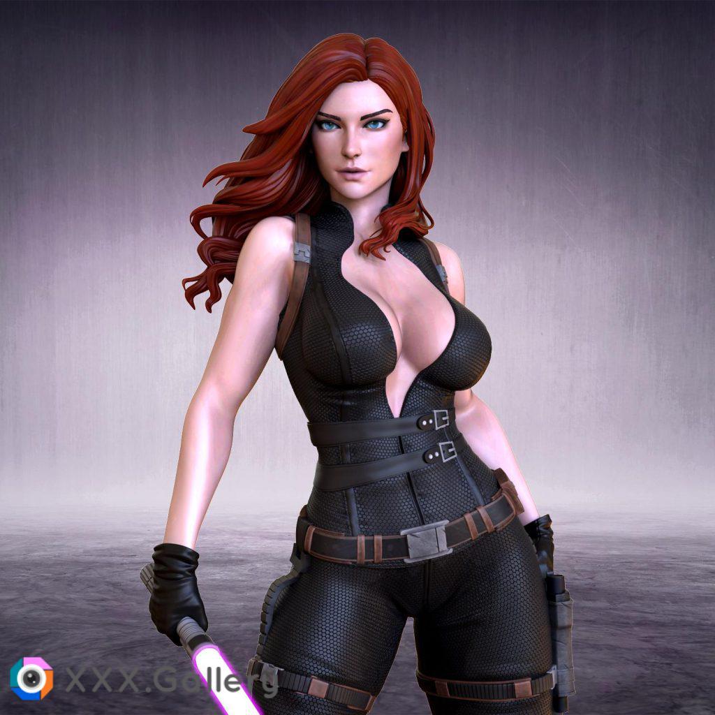 Mara Jade I did for 3D print (OXO3D Printing)